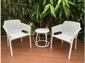 Bailey 3pc Balcony Setting with Purist Side Table 