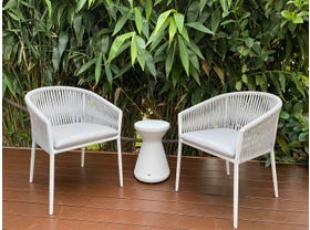 Gizella 3pc Balcony Setting with Solo Side Table 