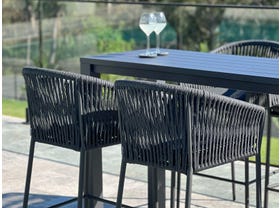 Adele Bar Table with Gizella Bar Chairs -5pc Outdoor Bar Setting 