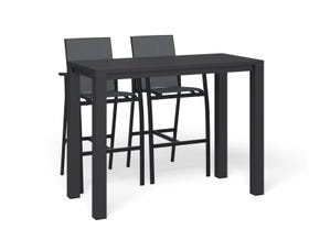 Adele Bar Table with Sevilla Bar Chairs- 3pc Outdoor Bar Setting