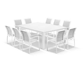 Adele Table with Verde Chairs 11pc Outdoor Dining Setting