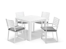 Adele Table With Mayfair Chairs 5pc Outdoor Dining Setting