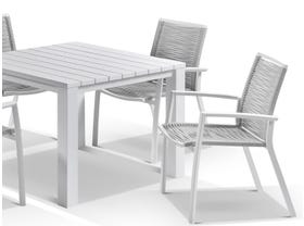 Adele table with Sevilla Rope Chairs 5pc Outdoor Dining Setting