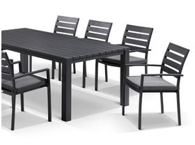 Adele table with Twain chairs  9pc Outdoor Dining Setting