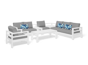 Aspen 7 Seater Outdoor Aluminium Modular Lounge Setting