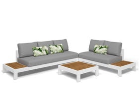 Aspen 5 Seater Outdoor Teak Platform Lounge Setting