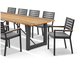 Laguna Table with Astra Chairs 11pc Outdoor Dining Setting 