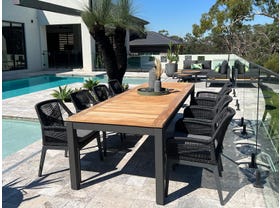 Barcelona Table with Serang Chairs 9pc Outdoor Dining Setting