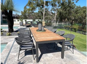 Barcelona Table with Nivala Chairs 9pc Outdoor Dining Setting
