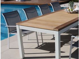 Barcelona Table with Crudo Chairs 9pc Outdoor Dining Setting 