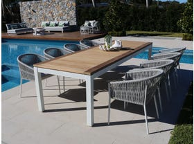 Barcelona Table with Gizella Chairs 9pc Outdoor Dining Setting 