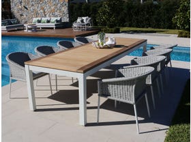 Barcelona Table with Isla Chairs 9pc Outdoor Dining Setting 
