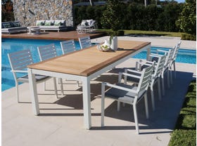 Barcelona Table with Mayfair Chairs 9pc Outdoor Dining Setting 