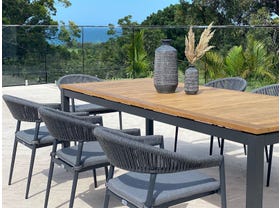 Barcelona Table with Nivala Chairs 9pc Outdoor Dining Setting 