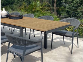 Barcelona Extension Table with Nivala Chairs 11pc Outdoor Dining Setting 