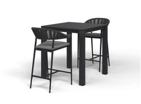 Adele Bar Table with Nivala Bar Chairs -3pc Outdoor Bar Setting 