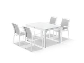 Bronte Extension table with Verde  Chairs  - 9pc Outdoor Dining Setting