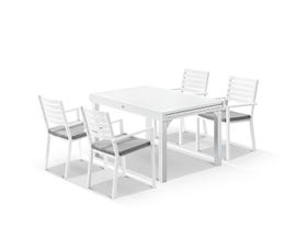 Bronte Extension table with Mayfair Chairs  - 9pc Outdoor Dining Setting