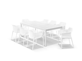 Bronte Extension table with Bailey Chairs 11pc Outdoor Dining Setting