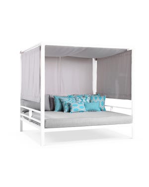 Cabana Outdoor Daybed -White / Cast Slate