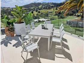 Danli Ceramic Table with Sevilla Dining Chairs 9pc Outdoor Dining Setting