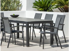 Danli Ceramic Table with Sevilla Chairs 9pc Outdoor Dining Setting