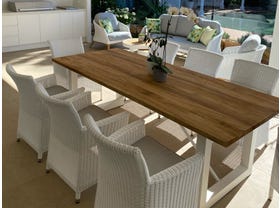Laguna Table with Chisholm Chairs 7pc Outdoor Dining Setting