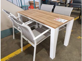 FLOORSTOCK SALE - Adele Table with Crudo Chairs 5pc Outdoor Dining Setting