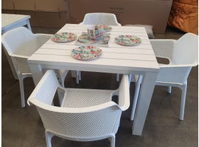 FLOORSTOCK SALE - Adele Table with Bailey Chairs 5pc Outdoor Dining Setting