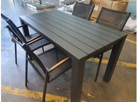 FLOORSTOCK SALE - Adele Table with Pacific Chairs 5pc Outdoor Dining Setting