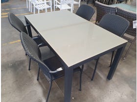 FLOORSTOCK SALE - Verde Table with Carlo Chairs 5pc Outdoor Dining Setting