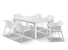 Adele Table with Bailey Chairs 7pc Outdoor Dining Setting
