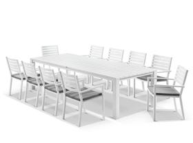 Adele Table With Mayfair Chairs 11pc Outdoor Dining Setting