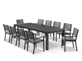 Adele Table With Mayfair Chairs 11pc Outdoor Dining Setting