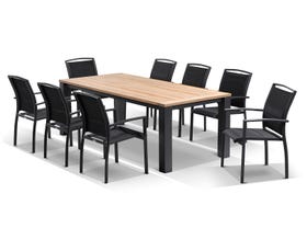 Corfu teak table with Verde chairs