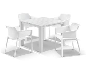 Adele Table with Bailey Chairs 5pc Outdoor Dining Setting