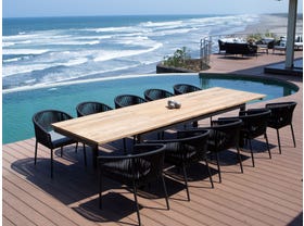 Marseille 340 Extension table with Gizella Chairs - 11pc Outdoor Dining Setting