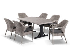 Luna 165 with Essex Dining Chairs -7pc 