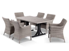Luna 165 with Maldives 7pc Dining Setting