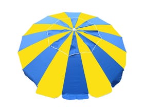 Carnivale Beach Umbrella -Royal / Yellow -MELB ONLY 