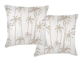 Tall Palms Beige 60cm Outdoor Cushions 2 Pack  