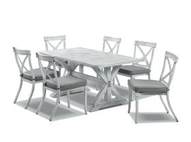 Vogue table with Valencia  Chairs  - 7pc Outdoor Dining  Setting