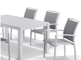 Adele table with Verde chairs  7pc Outdoor Dining Setting